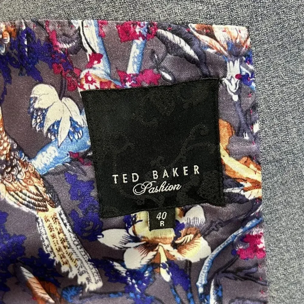 Ted Baker Pashion Marl Jacket NWT Men's Sz 40R Blue-Gray Virgin Wool Luxury